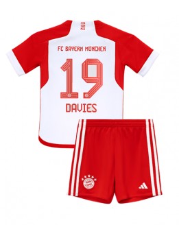 Bayern Munich Alphonso Davies #19 Replika Hemmakläder Barn 2023-24 Kortärmad (+ byxor)